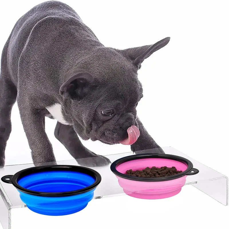 Folding Portable Silicone Bowl 2 In 1 Pet Travel Dog