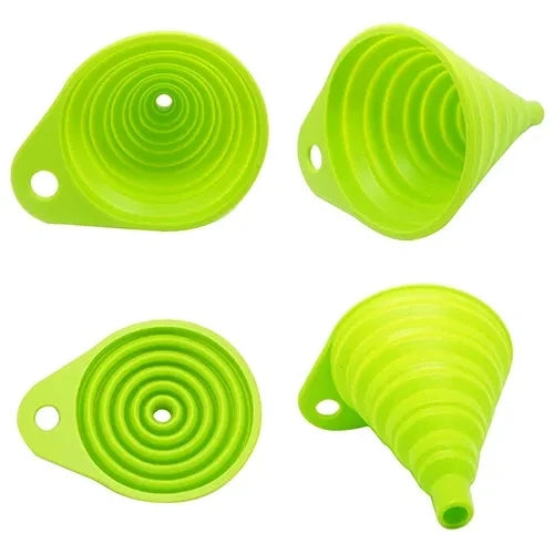 Mini Foldable Funnel Silicone for Fuel Hopper Beer Oil Kitchen Accessories