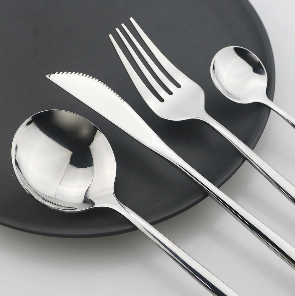 24Pcs Premium Stainless Steel Cutlery Set