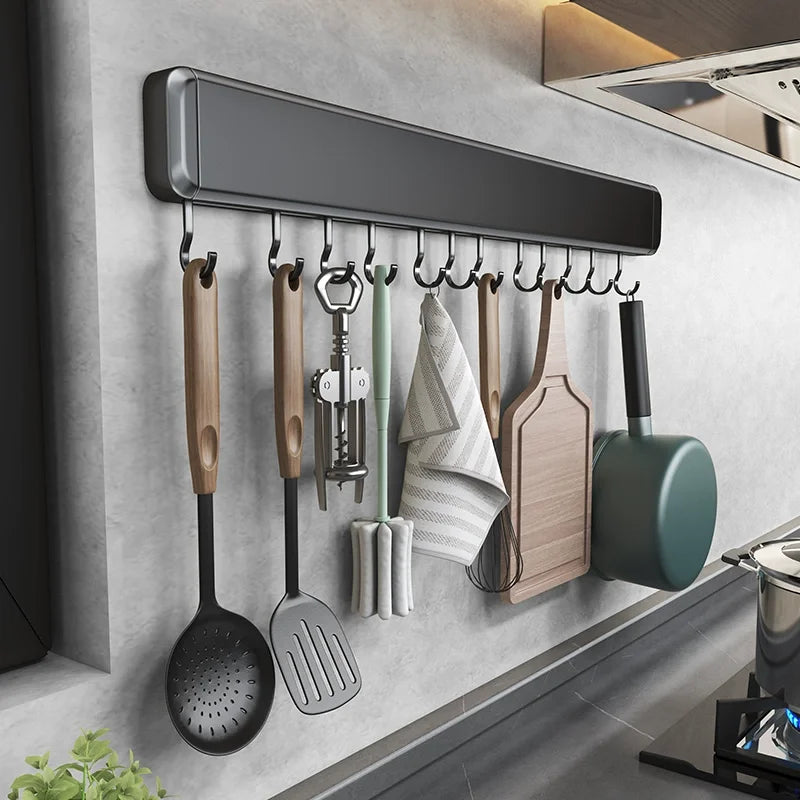 Kitchen Utensil Rack Organizer Storage shelves Wall