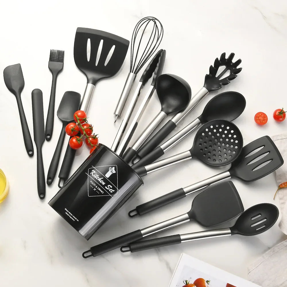 12PCS Food Grade Silicone Kitchen Utensils Kitchenware Set