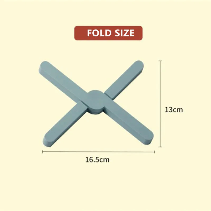 1/2pcs Foldable Silicone Heat Resistant Placemat Non-Slip Table