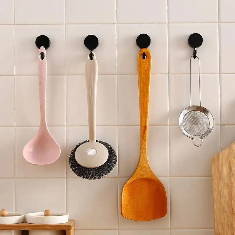 10PCS Self Adhesive Wall Hook Strong Without Drilling Coat Bag