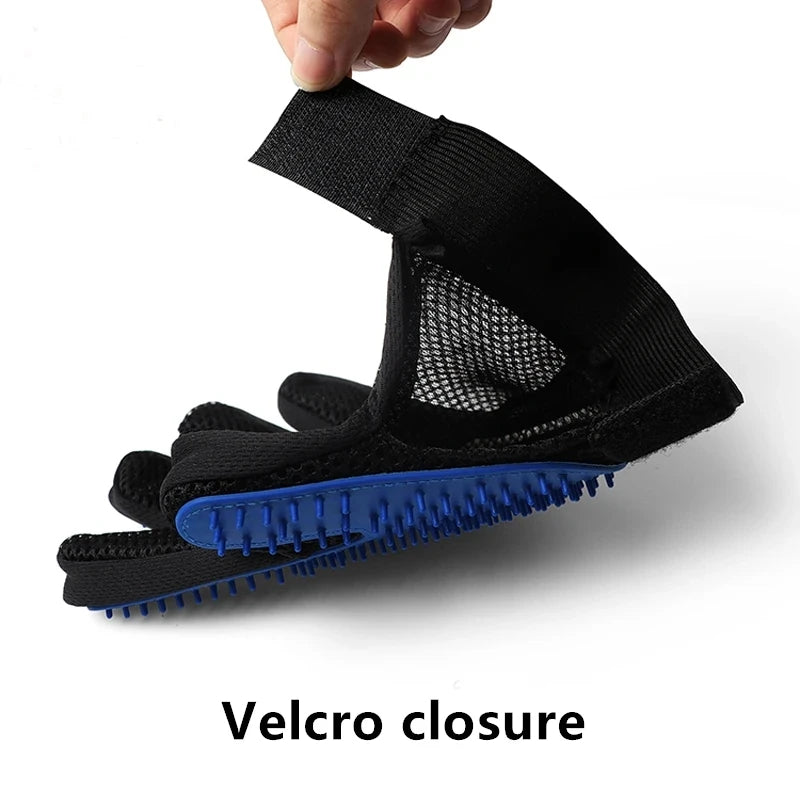 Pet Grooming Glove for Dog 2 Sided Massage Grooming Brush Bath Cleaning Gloves