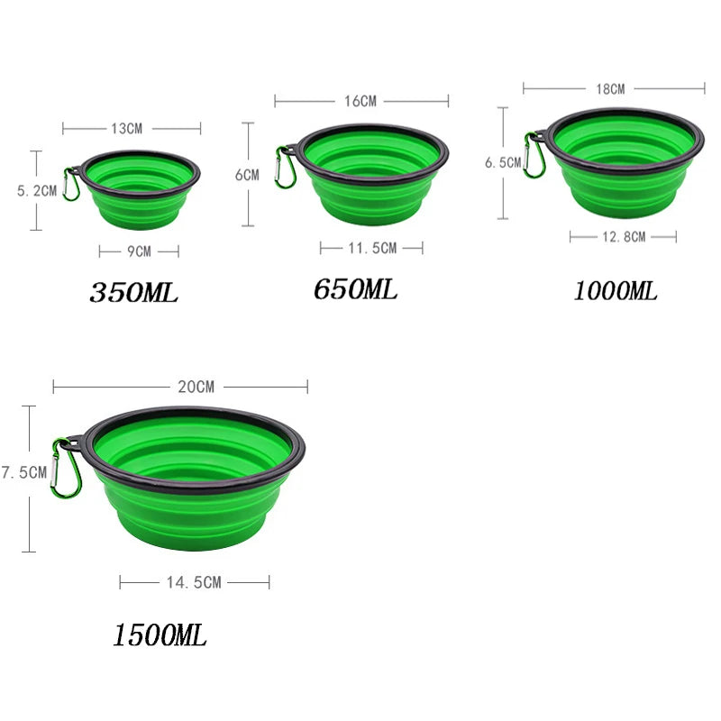 Folding Portable Silicone Bowl 2 In 1 Pet Travel Dog