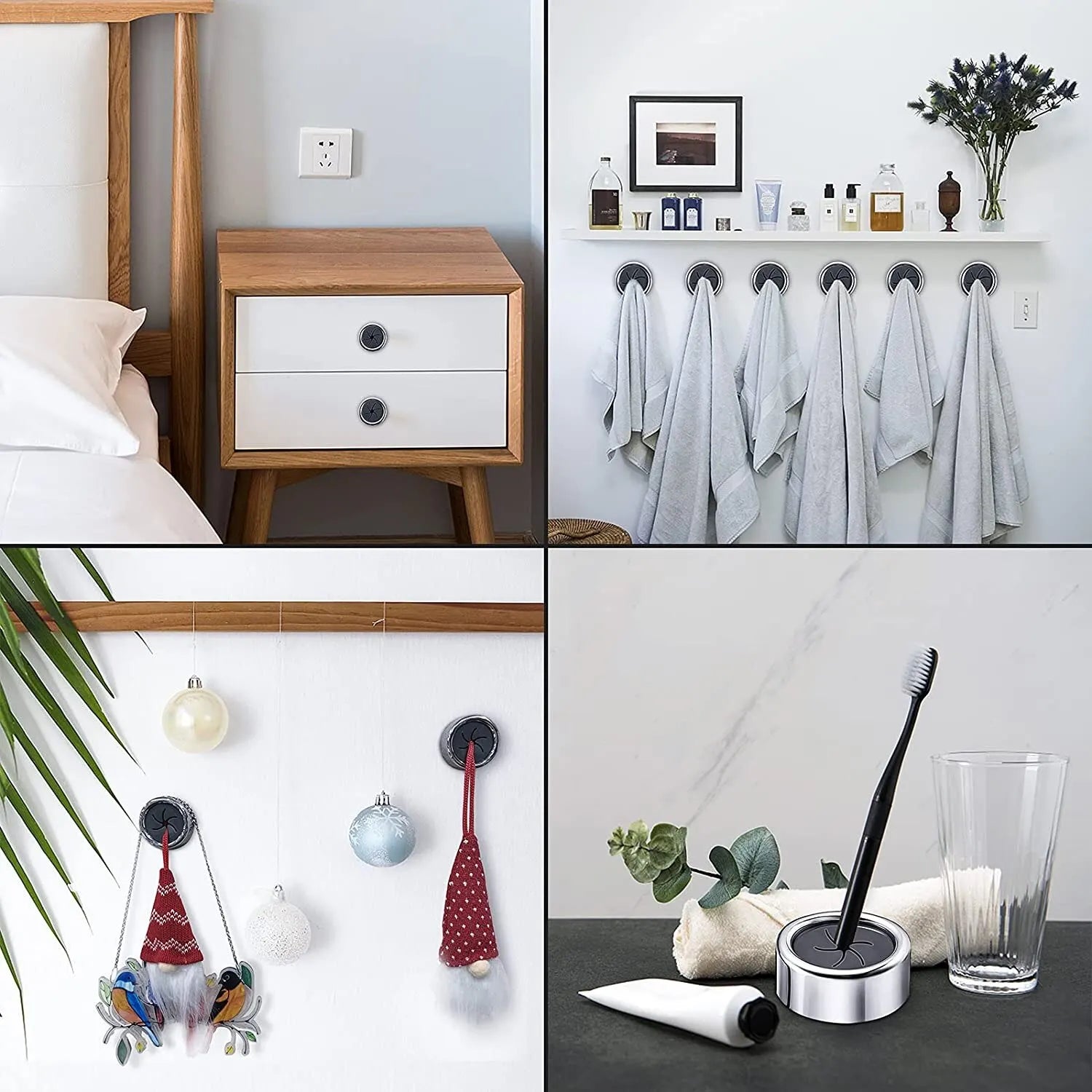 3PCS Self-Adhesive Towel Holder – Versatile and Modern Design