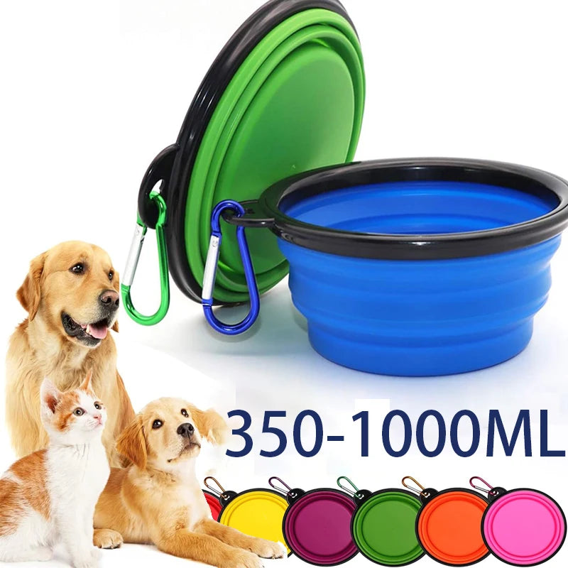 Folding Portable Silicone Bowl 2 In 1 Pet Travel Dog