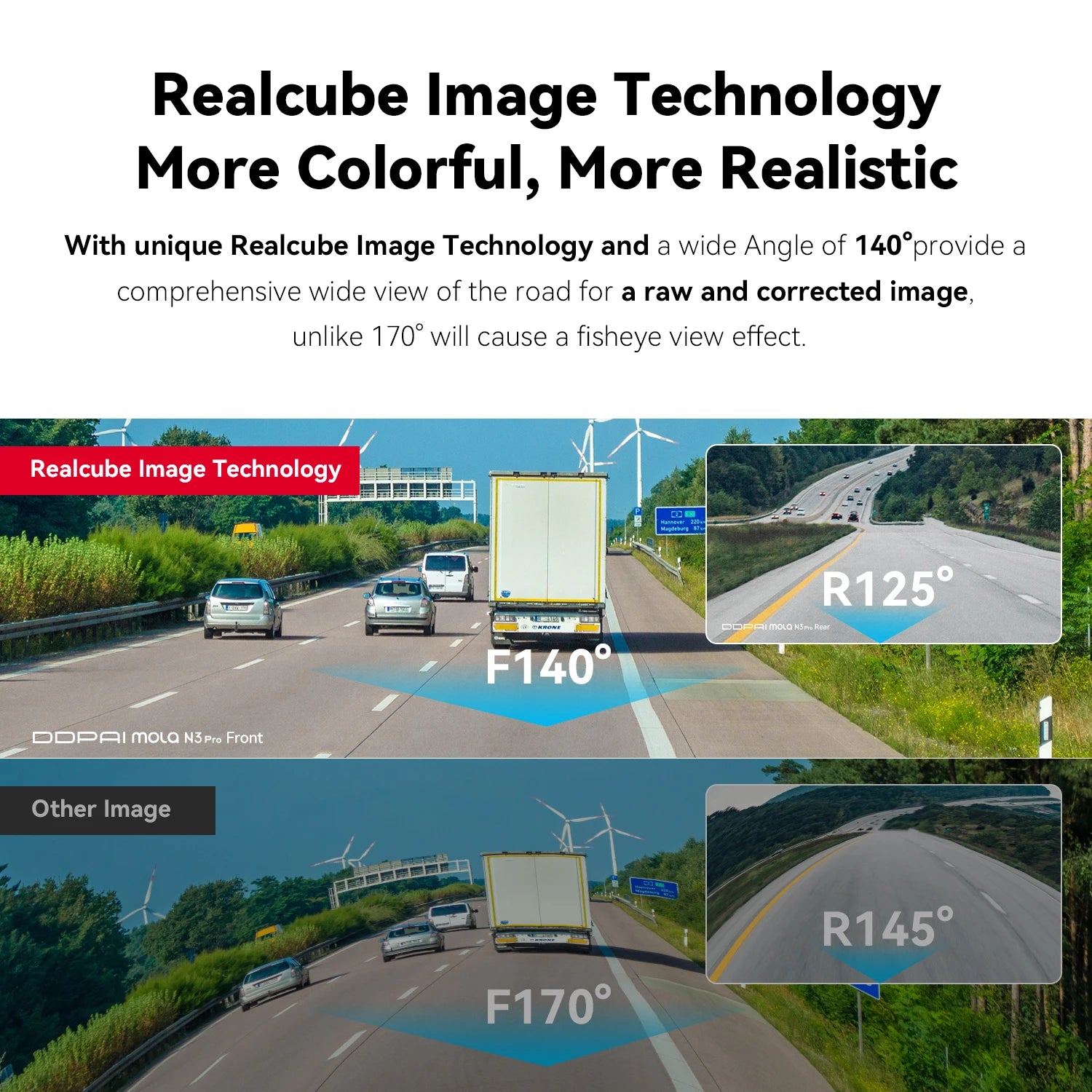 DDPAI Dash Camera Mola N3 Pro Car Cam Front and Rear Car Recorder 2.5K Car DVR Dash Camera Recorder GPS  24H Parking Monitor