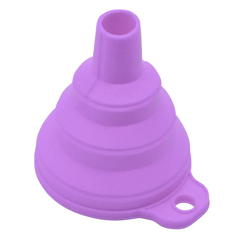 Mini Foldable Funnel Silicone for Fuel Hopper Beer Oil Kitchen Accessories