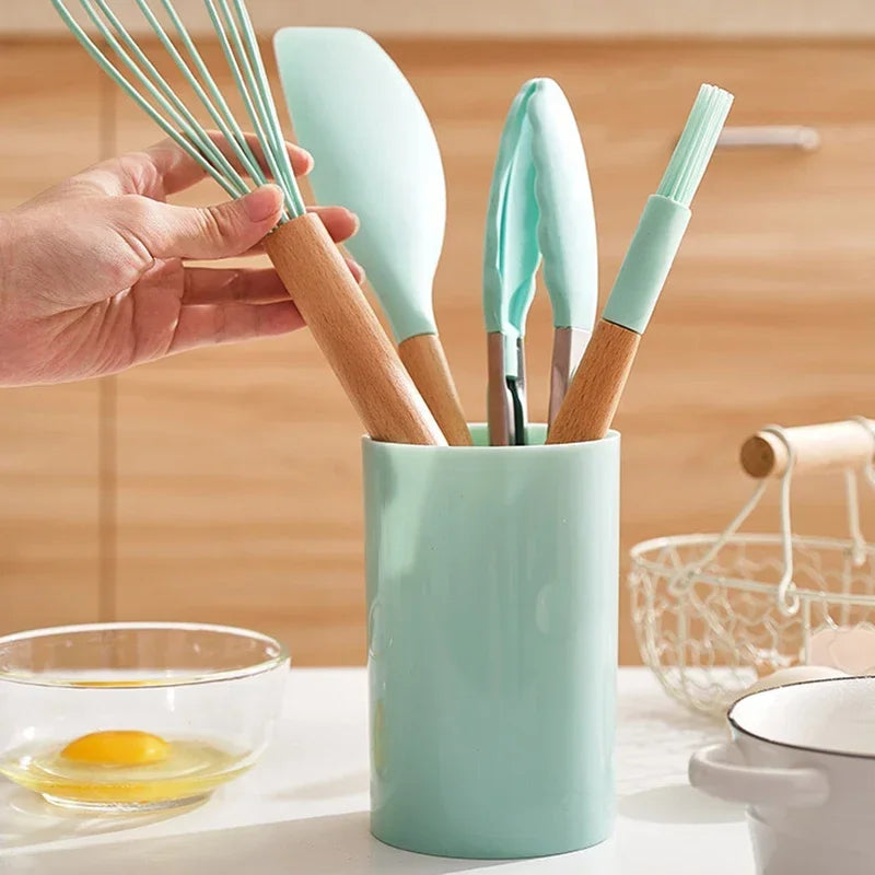 12PCS Food Grade Silicone Kitchen Utensils Kitchenware Set