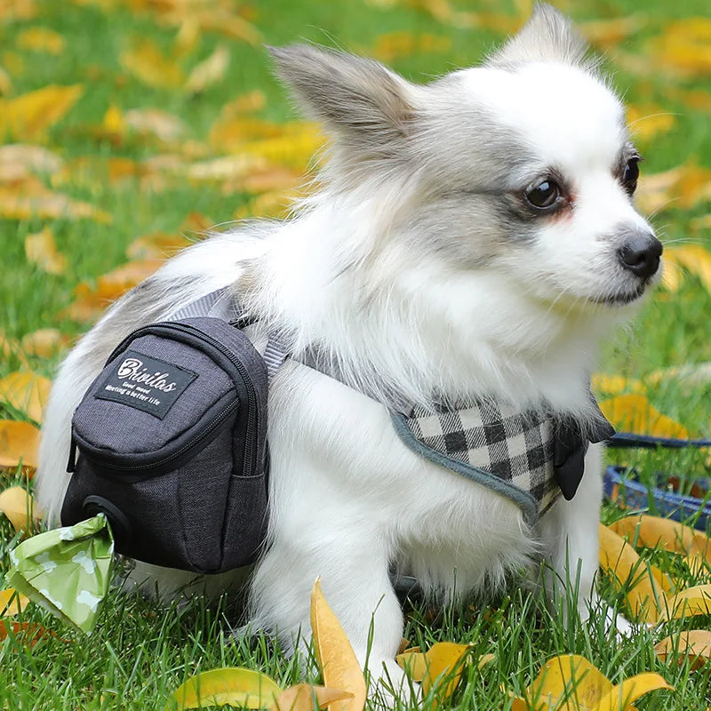 Portable Dog Treat Pouch with Poop Bag Dispenser
