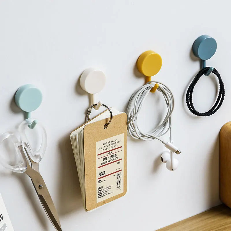 10PCS Self Adhesive Wall Hook Strong Without Drilling Coat Bag