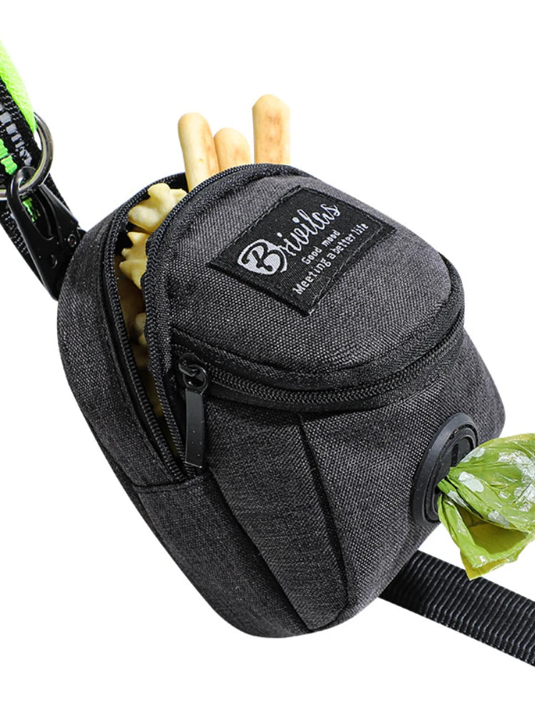 Portable Dog Treat Pouch with Poop Bag Dispenser